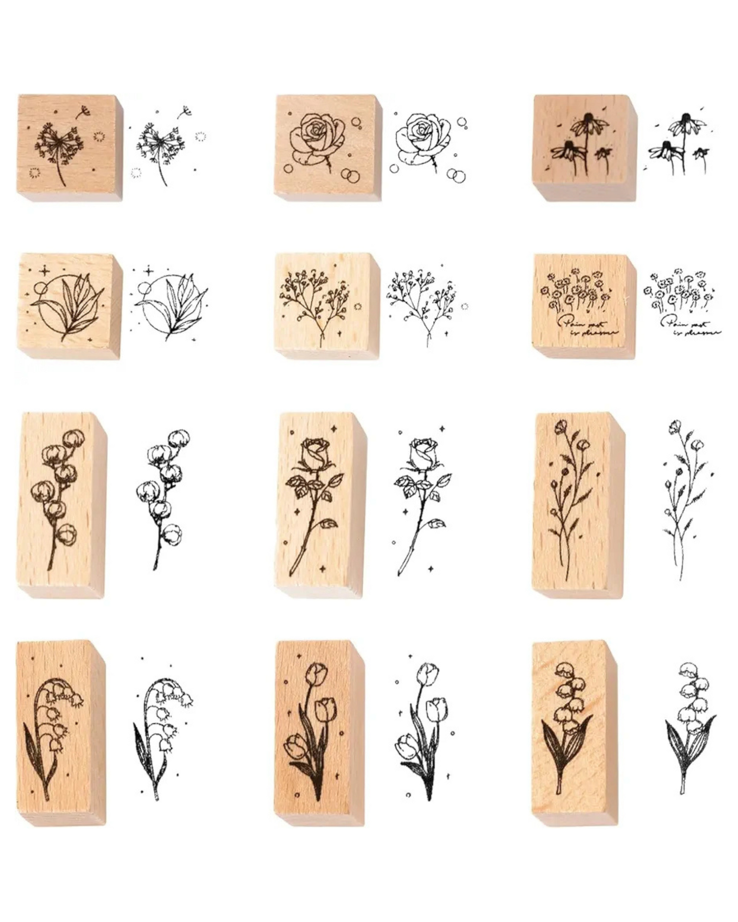 Flowers & Plants Stamp (12 Pcs)