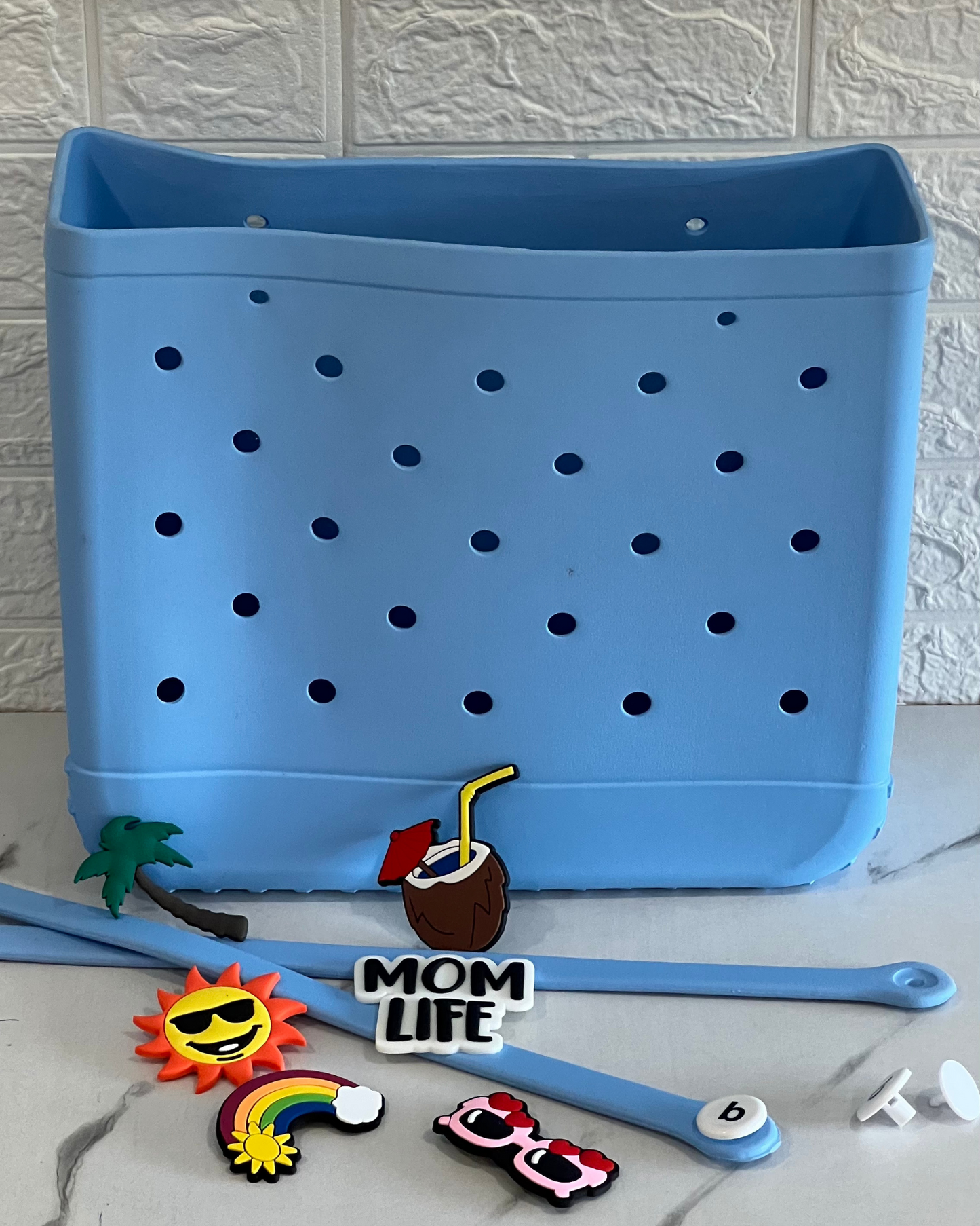 Mom Life - Big Silicone Beach Bag