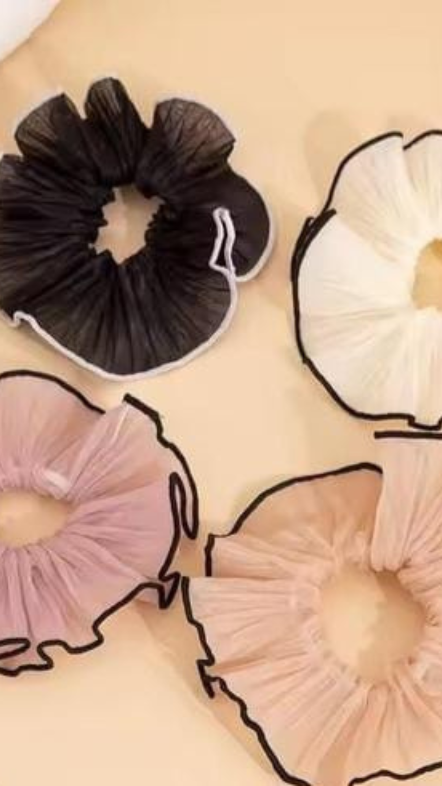 Korean Style Hair Scrunchies (Pack Of 2)