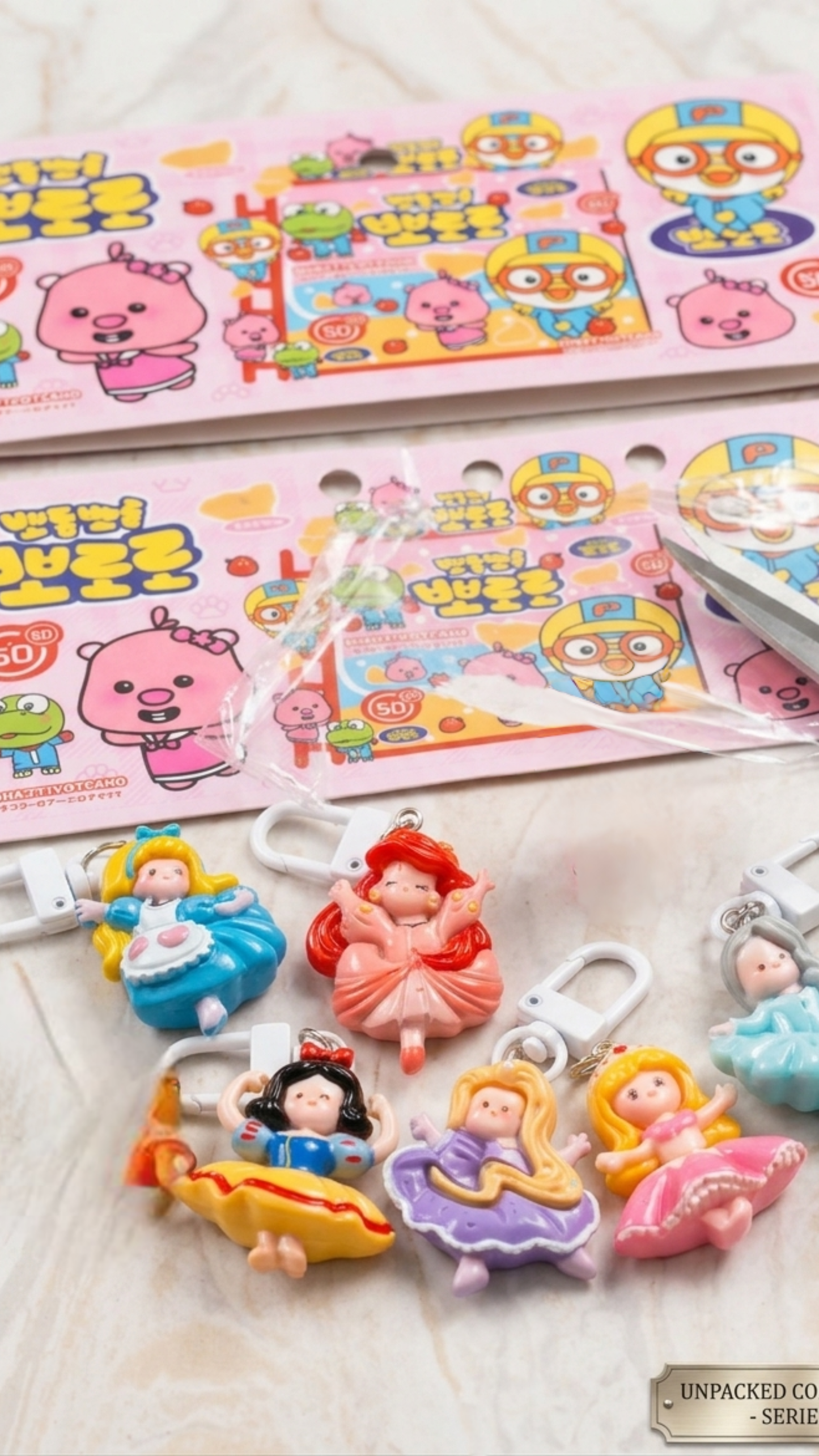Pack Of 6 Keyrings & Bag Hanging