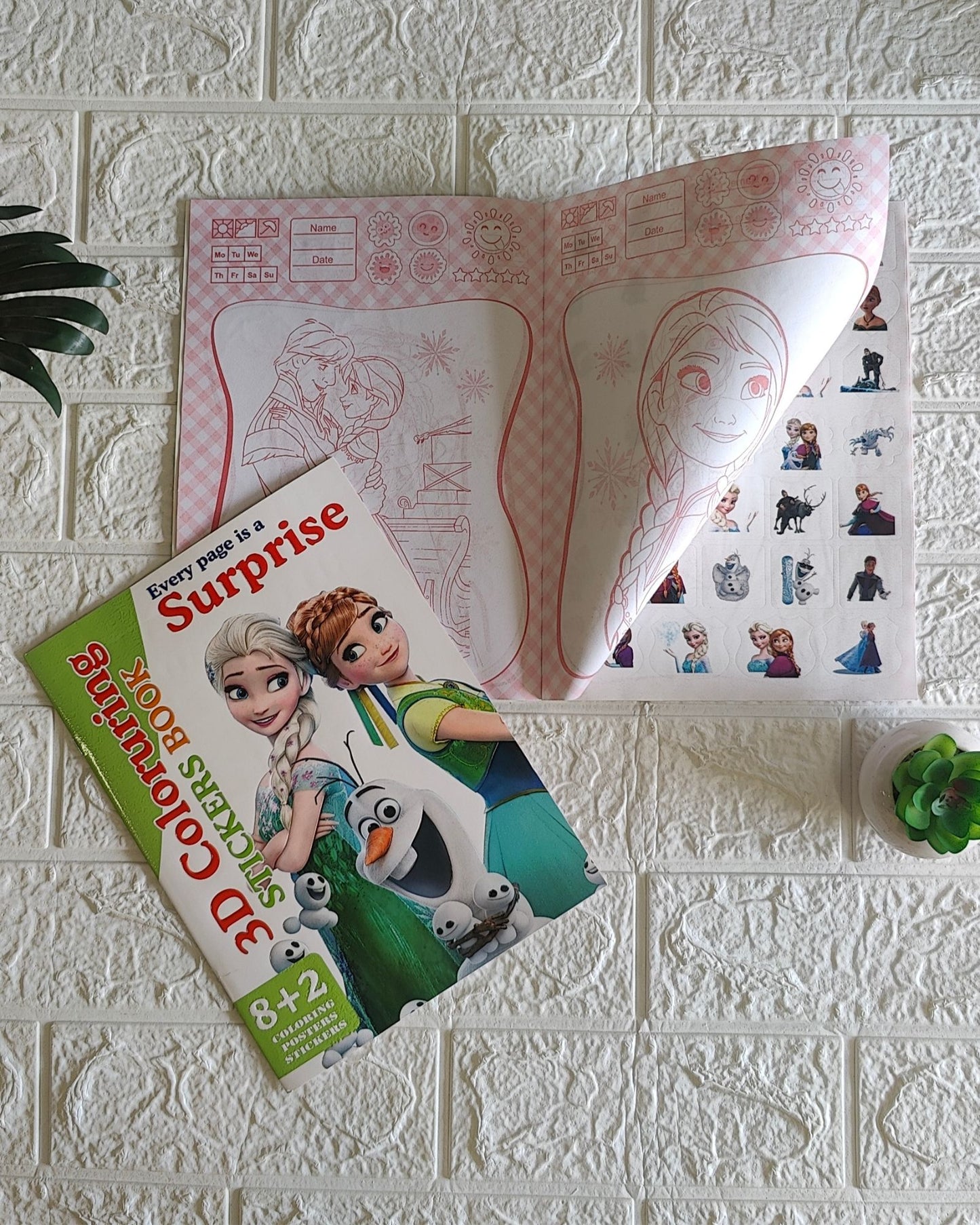3D Colouring Stickers Book