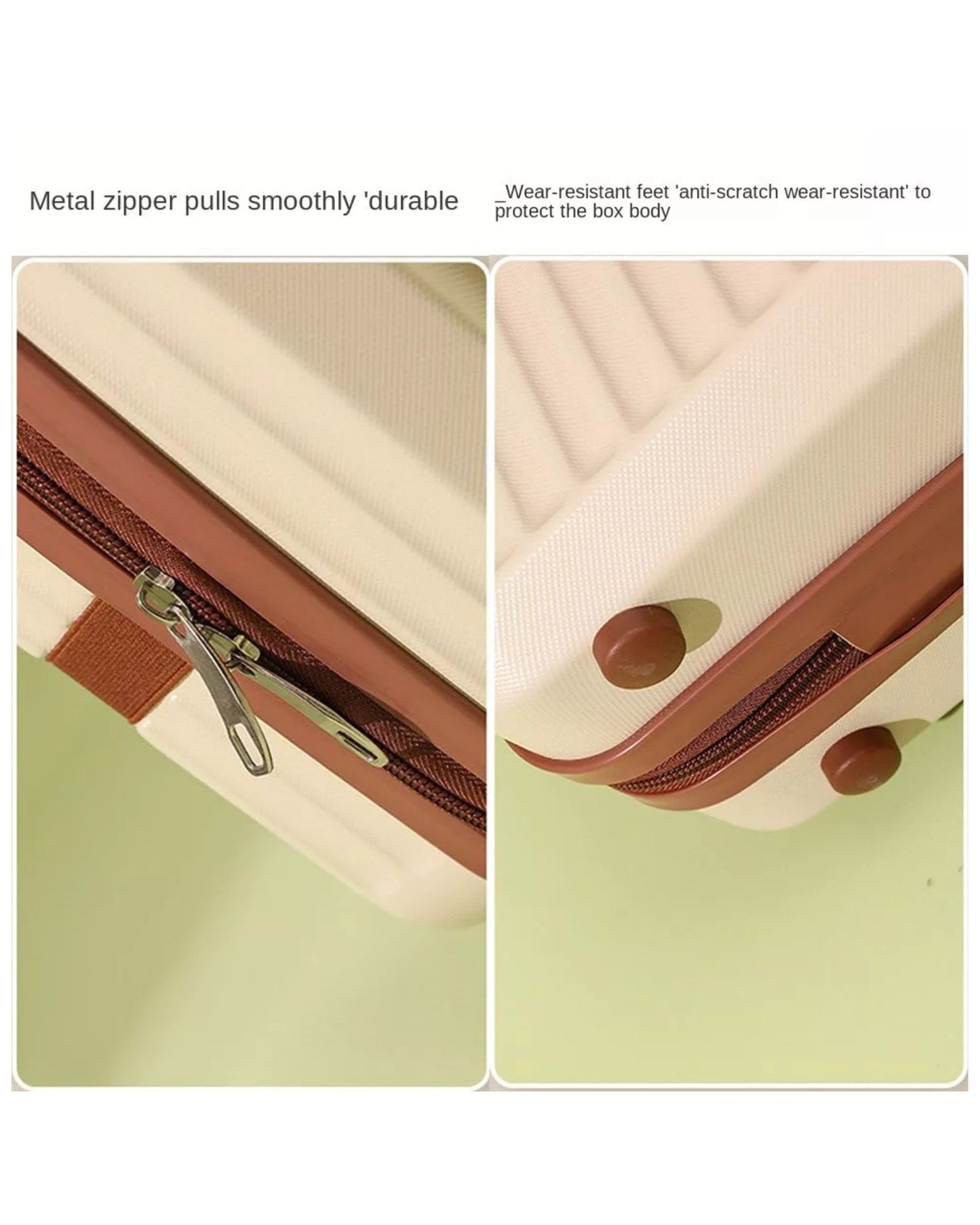 Striped Design Portable Suitcase Bag