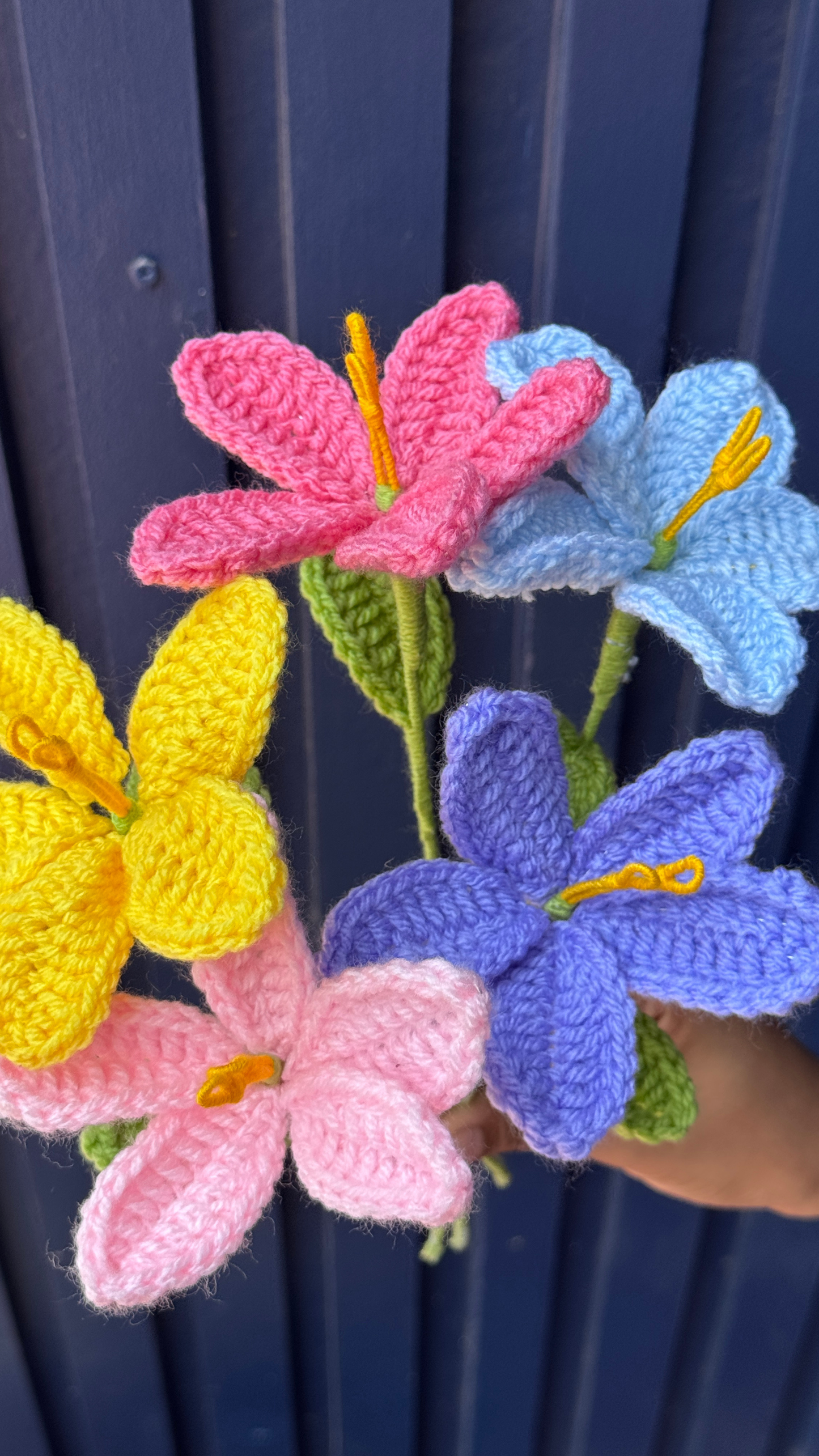 Handcrafted Open Tulip Crochet Flower