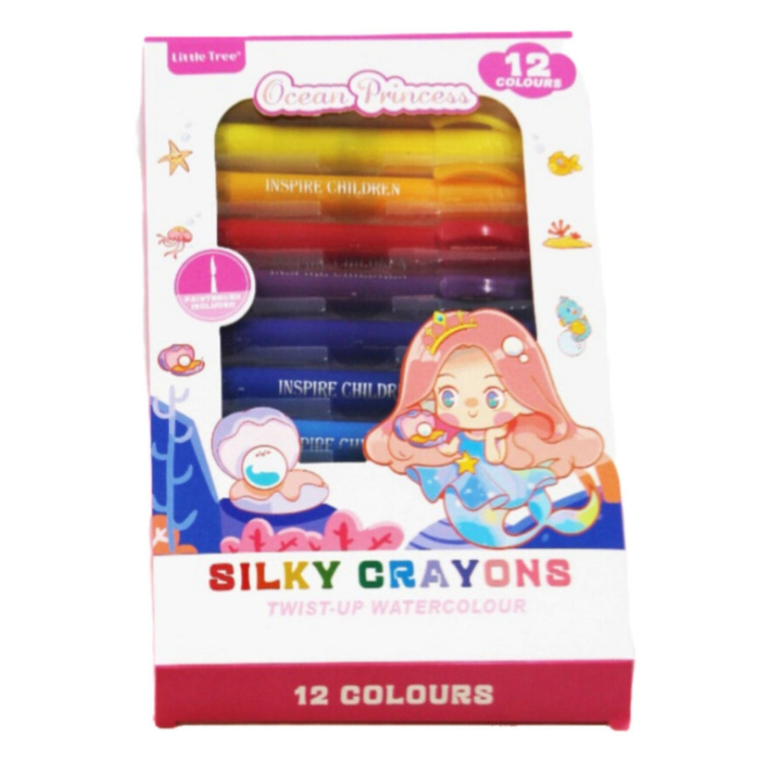 12 Colour Silky Crayons