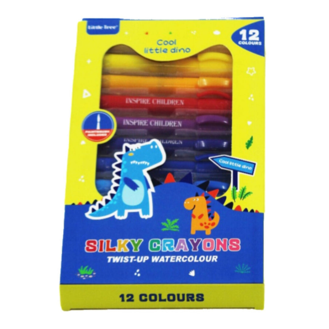 12 Colour Silky Crayons