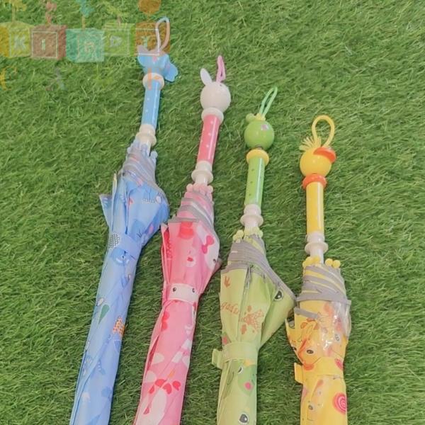 Cute Printed Wooden Handle Umbrella