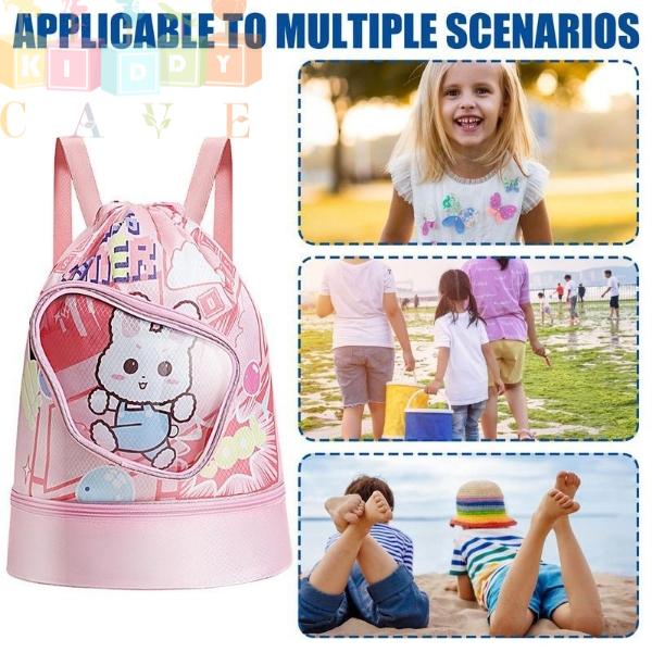Kids Swimming Backpack With Bottom Compartment