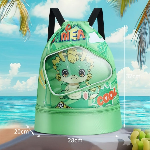 Kids Swimming Backpack With Bottom Compartment