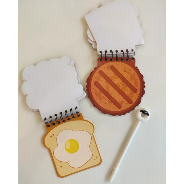 Cute Spiral Diary - Burger & Sandwich