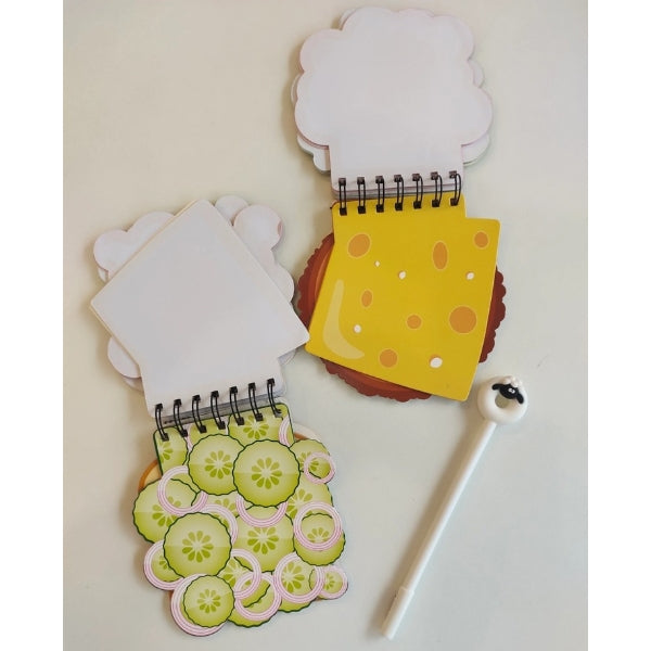 Cute Spiral Diary - Burger & Sandwich