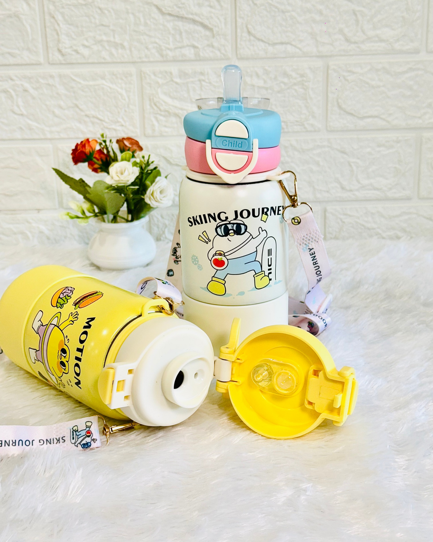 530ML Cartoonistic Double Drinking Bottle