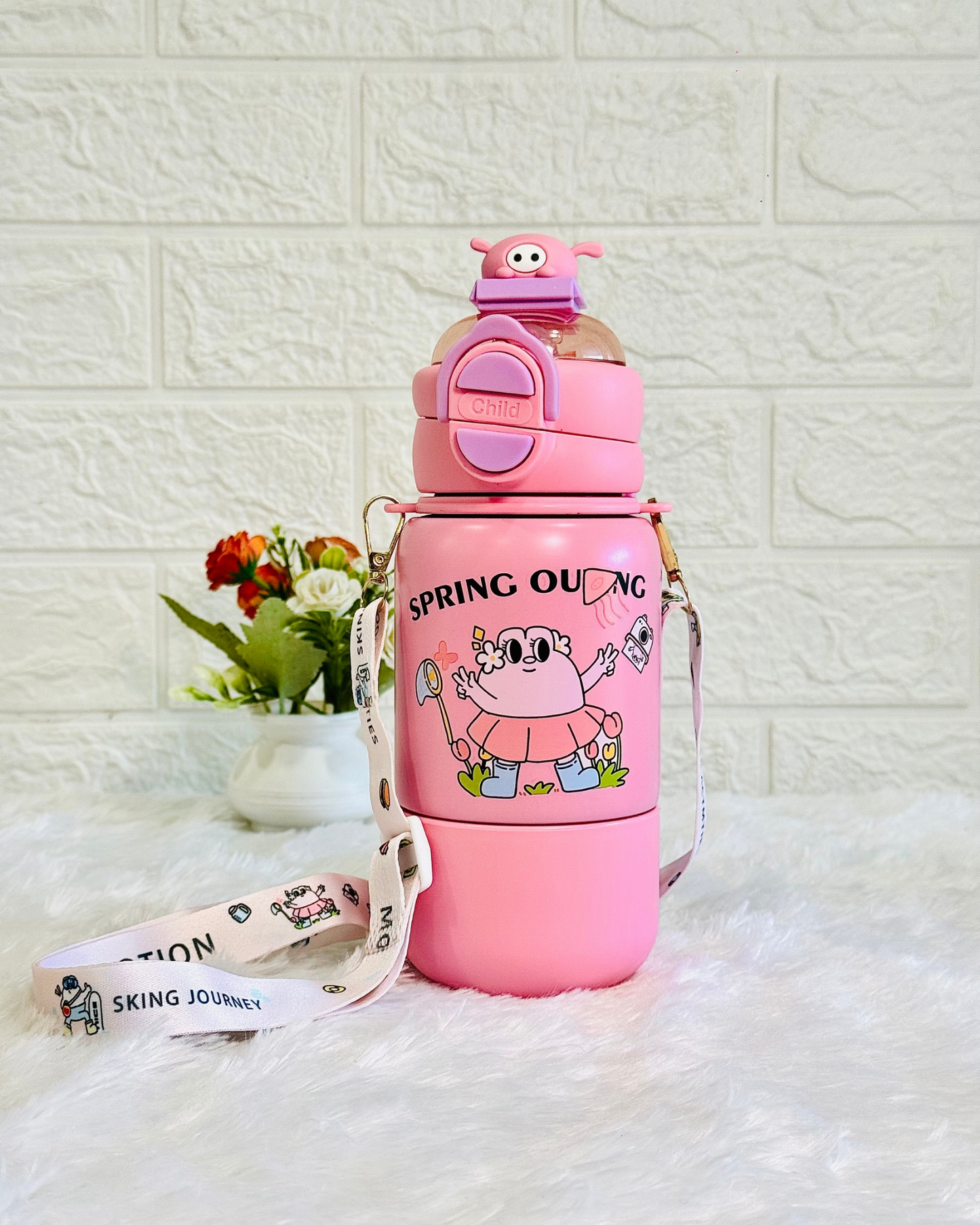 530ML Cartoonistic Double Drinking Bottle