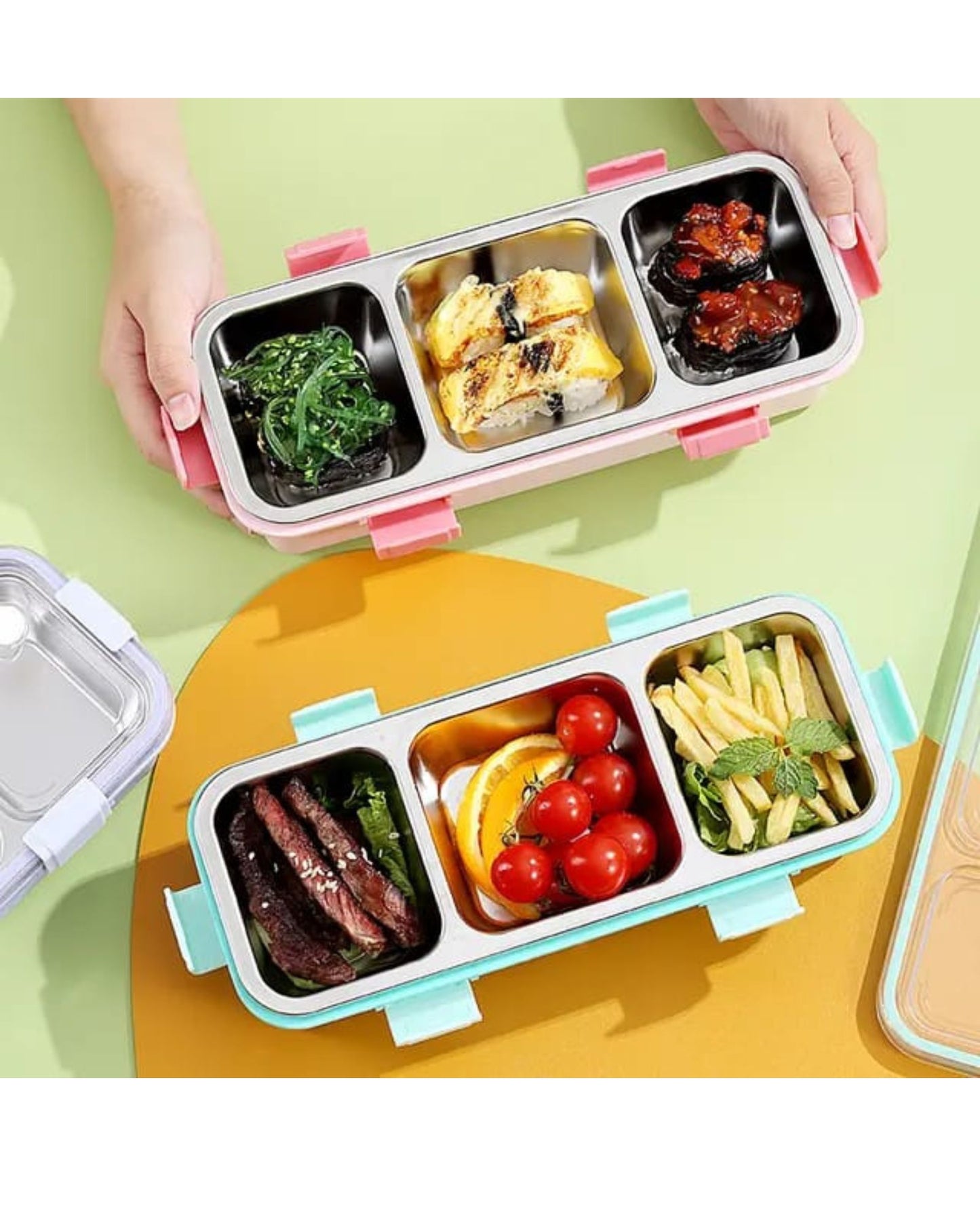 Premium Stainless Steel 3 Part Luch Box