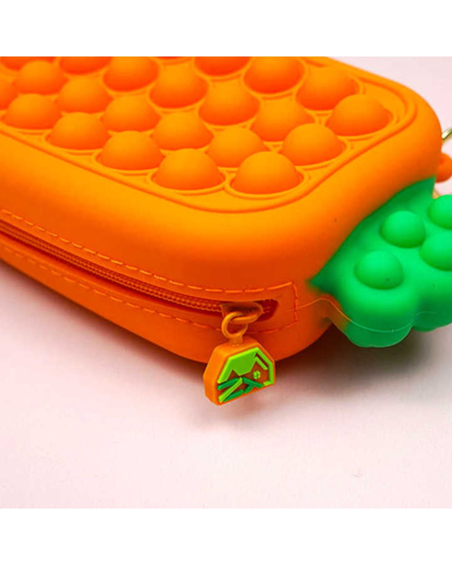 Carrot Silicone Pop It Pencil Pouch