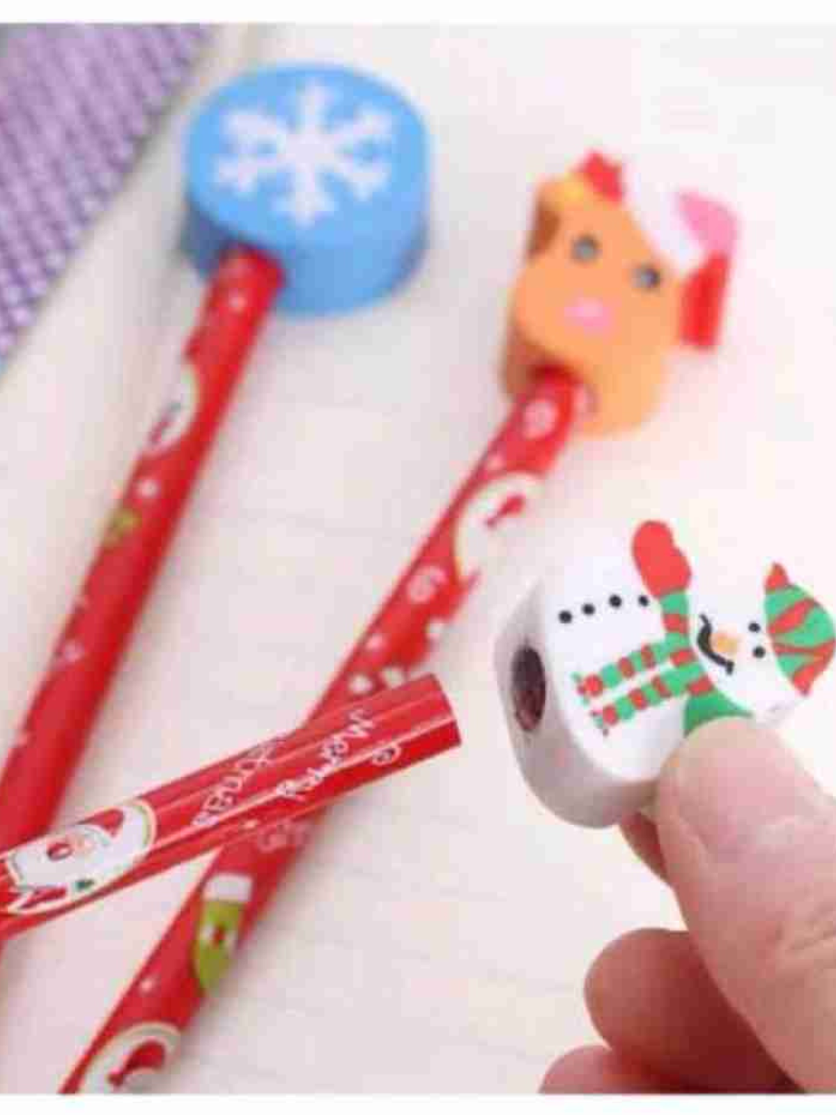 Christmas Pencil N Eraser Set