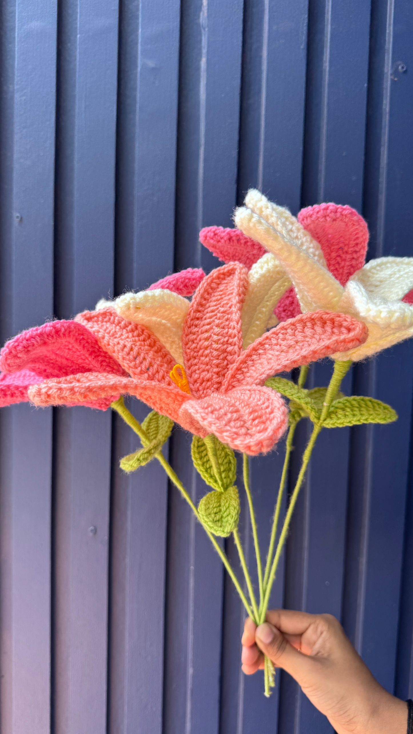 16" Lily Handcrafted Crochet Flower