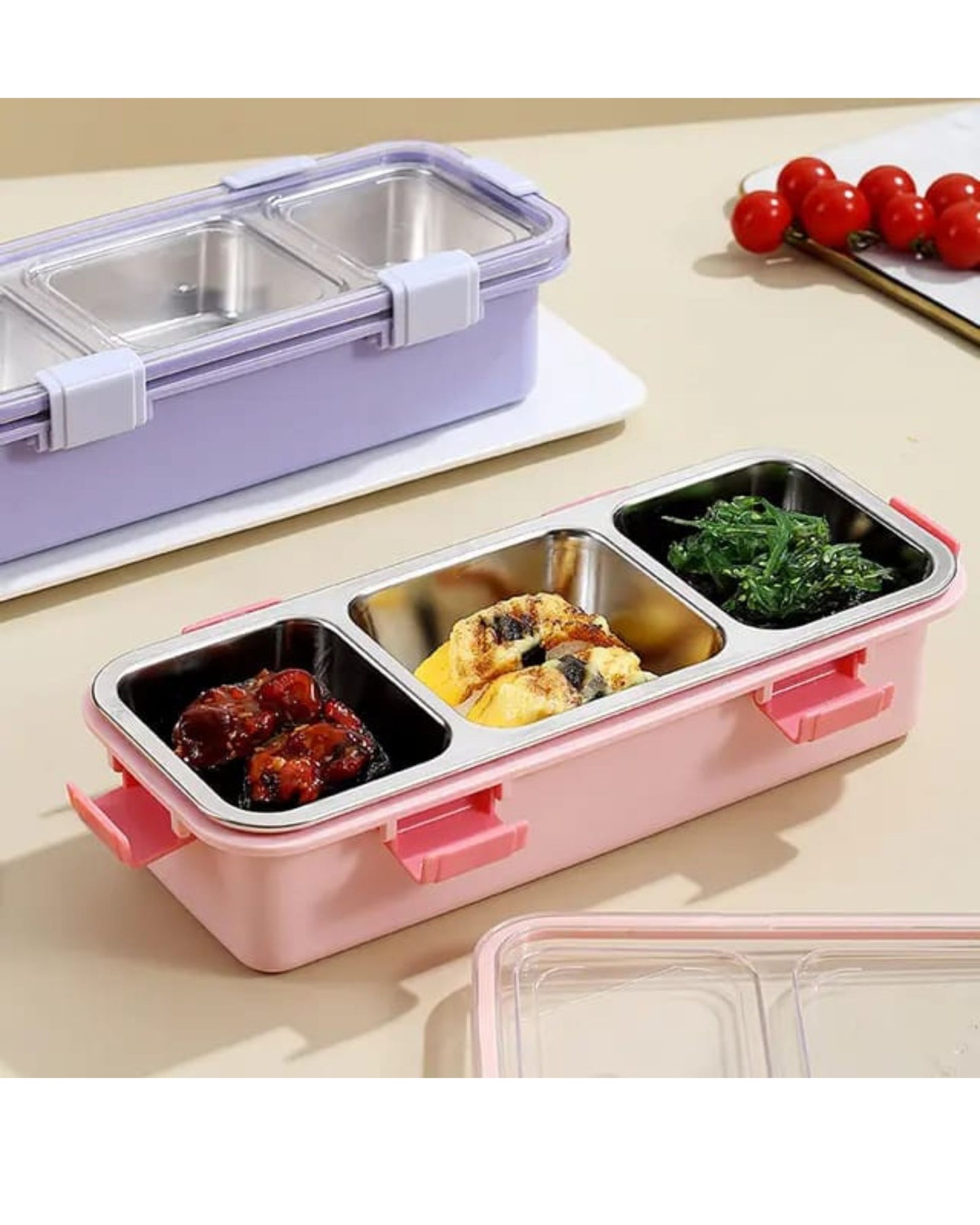 Premium Stainless Steel 3 Part Luch Box