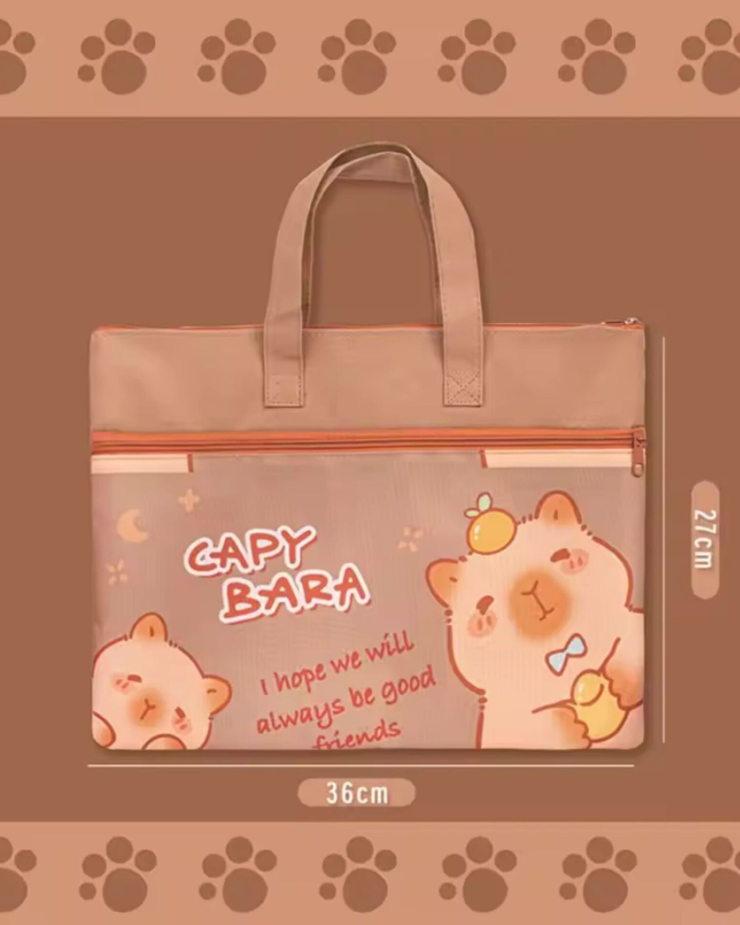 Cartoonistic Carry Bag With Zip Lock