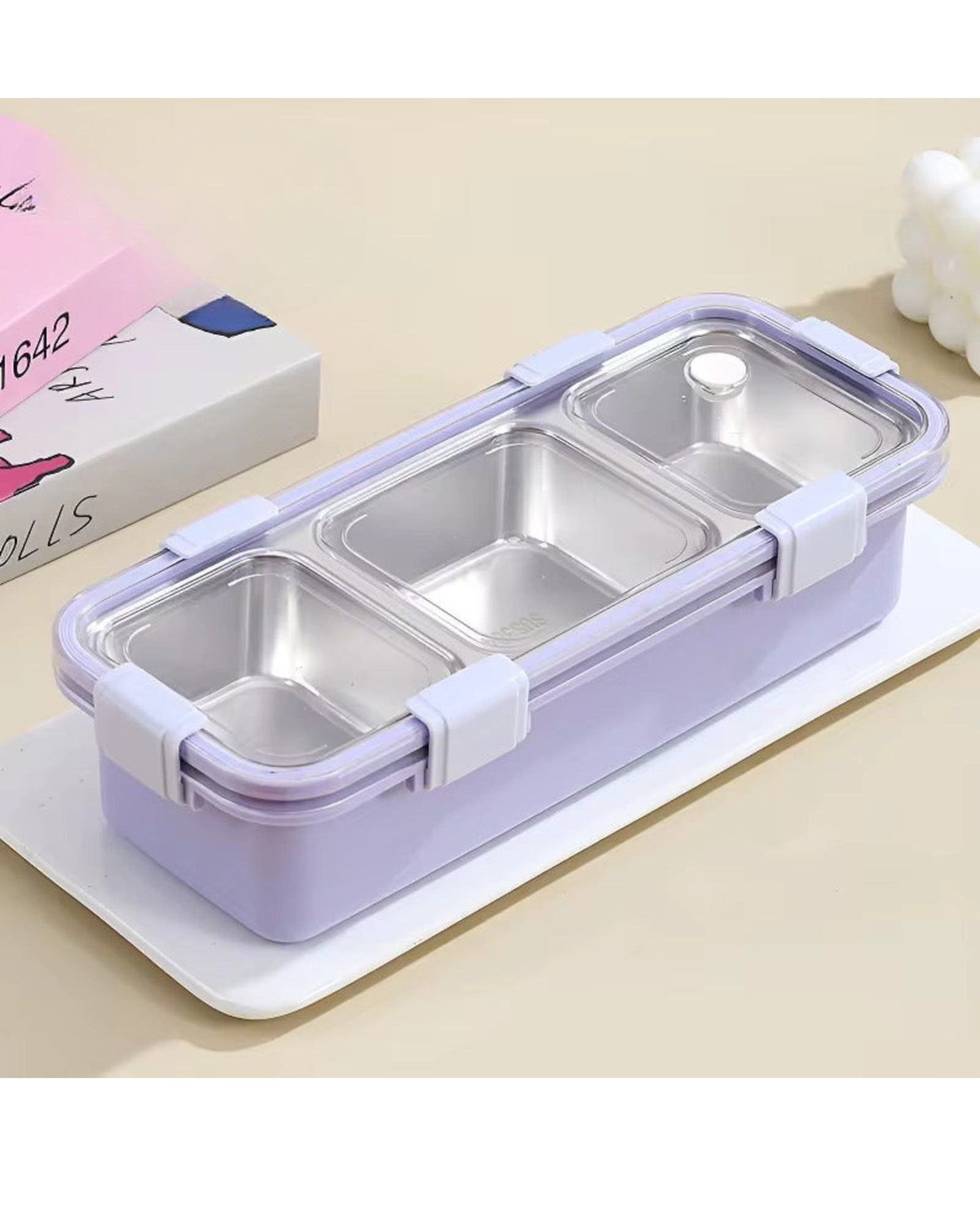 Premium Stainless Steel 3 Part Luch Box