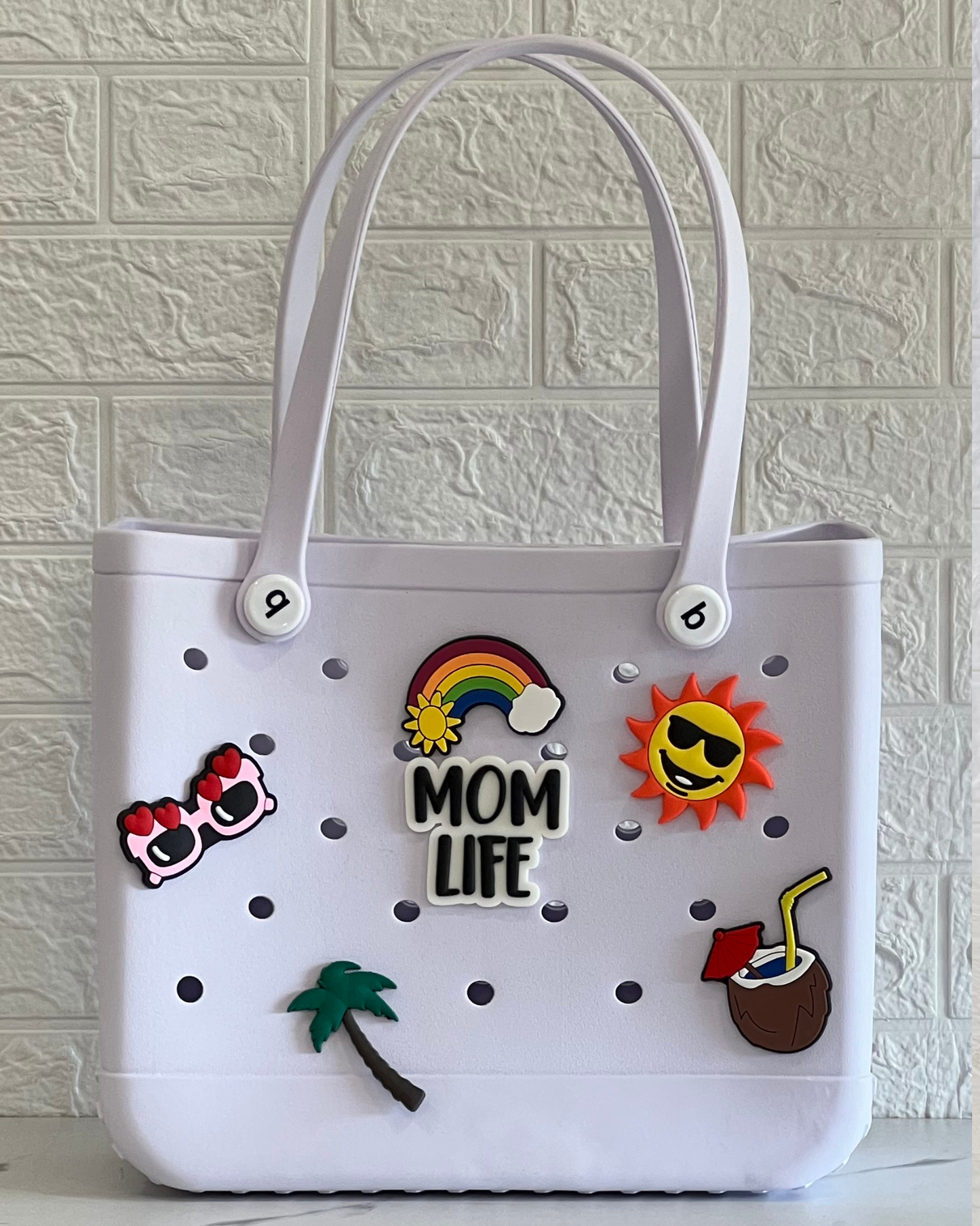 Mom Life - Big Silicone Beach Bag