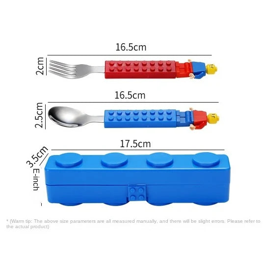 Building Block Spoon & Fork Set