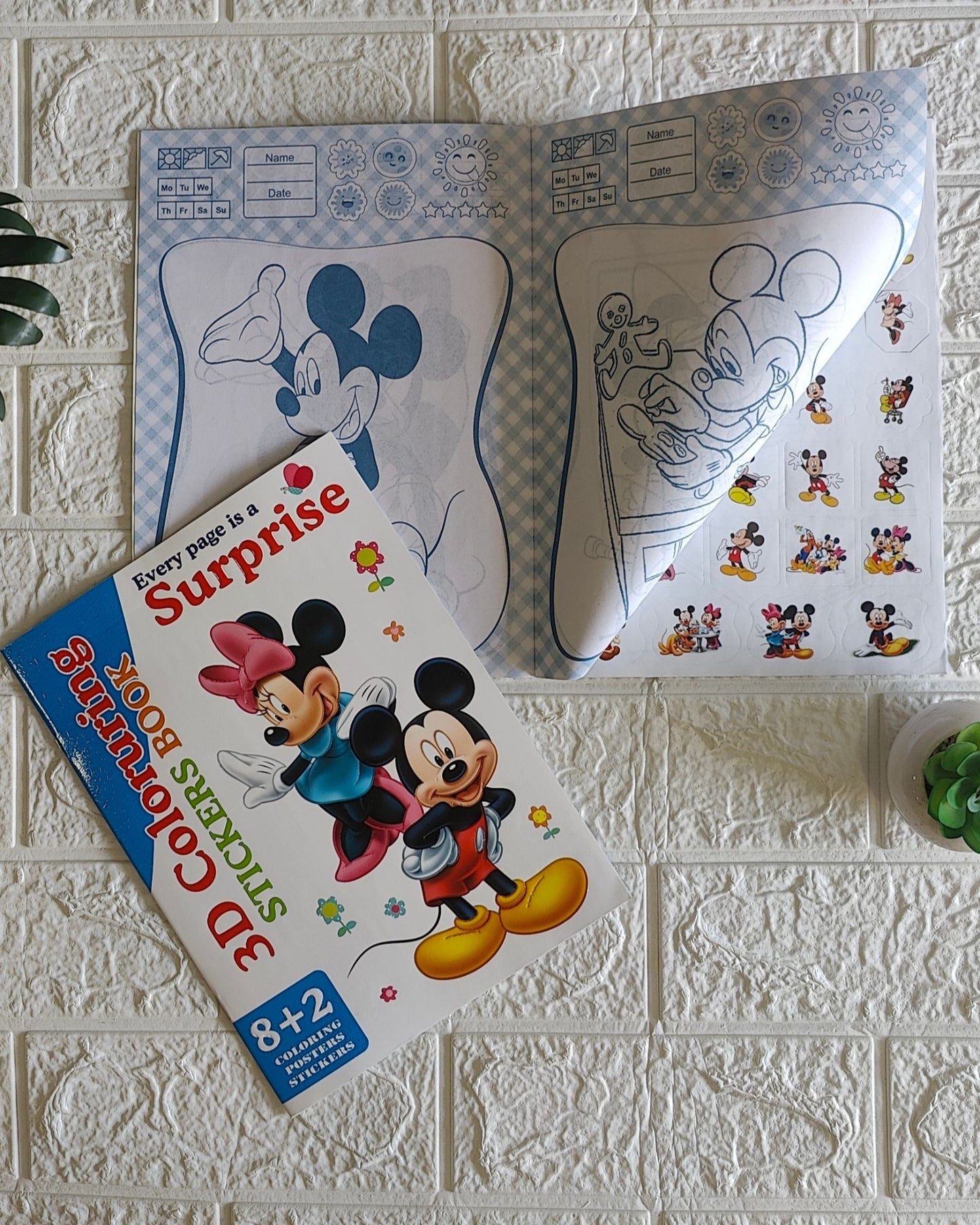 3D Colouring Stickers Book