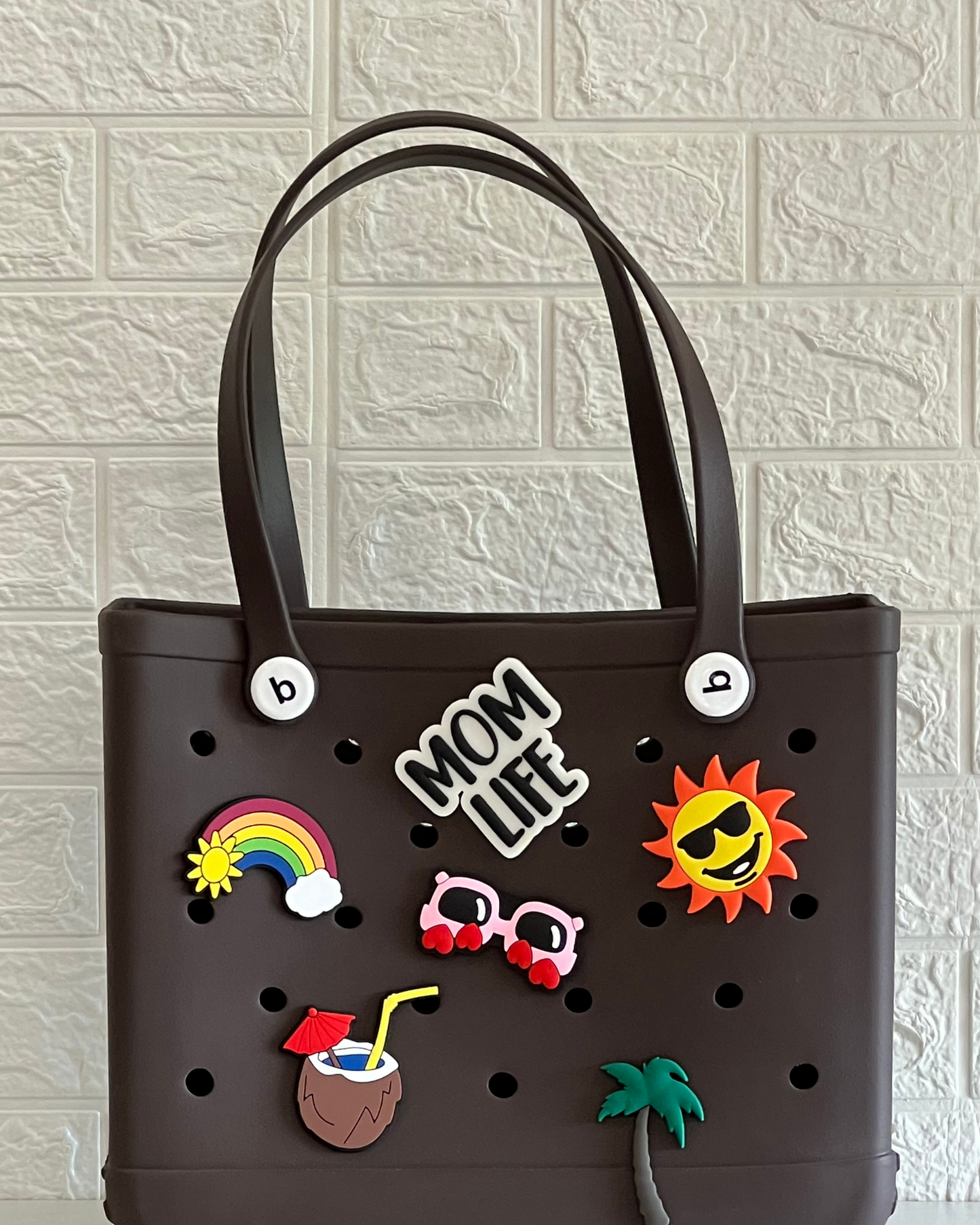 Mom Life - Big Silicone Beach Bag