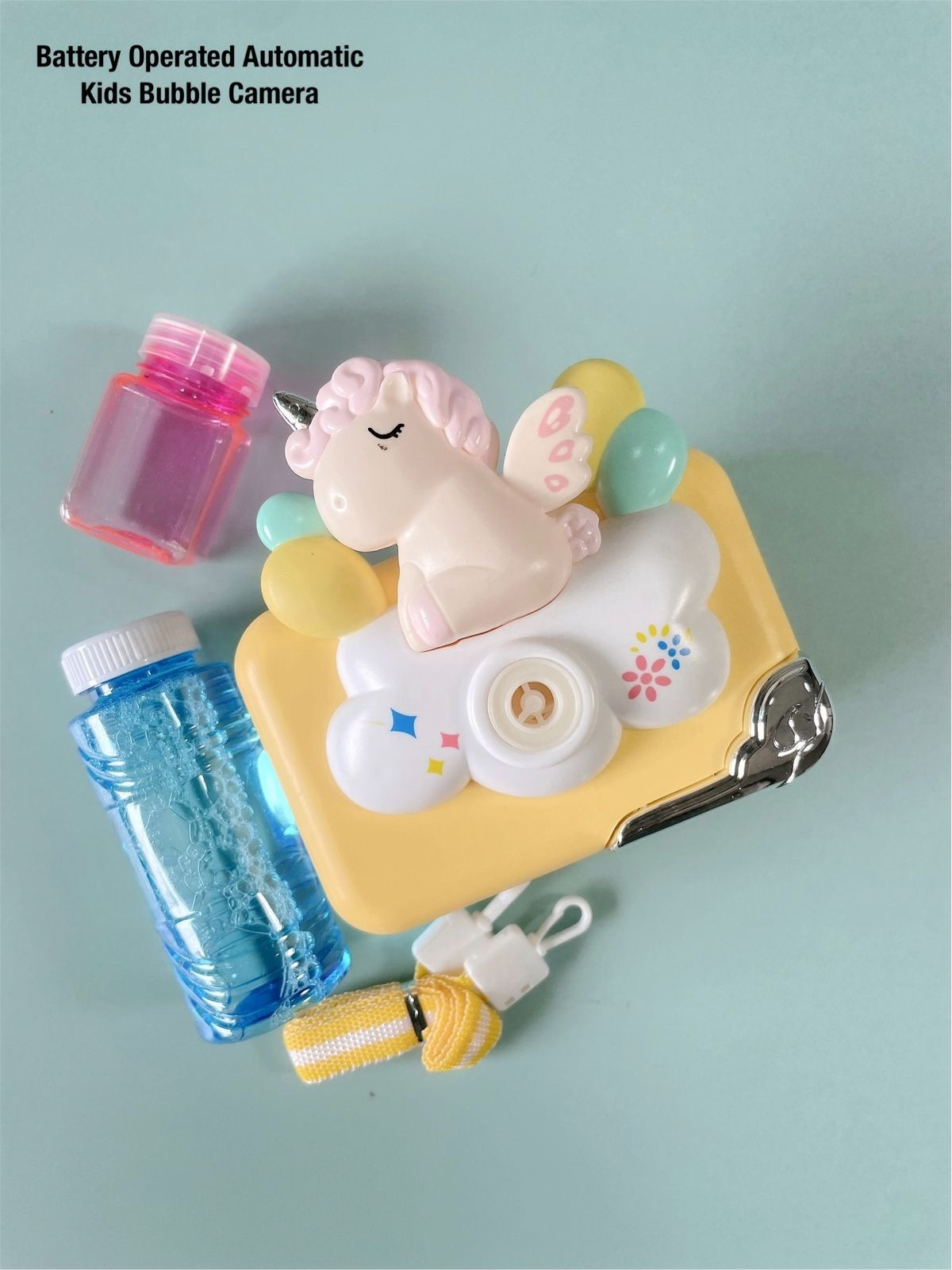 Interactive Bubble Camera Toy For Kids With Light And Music