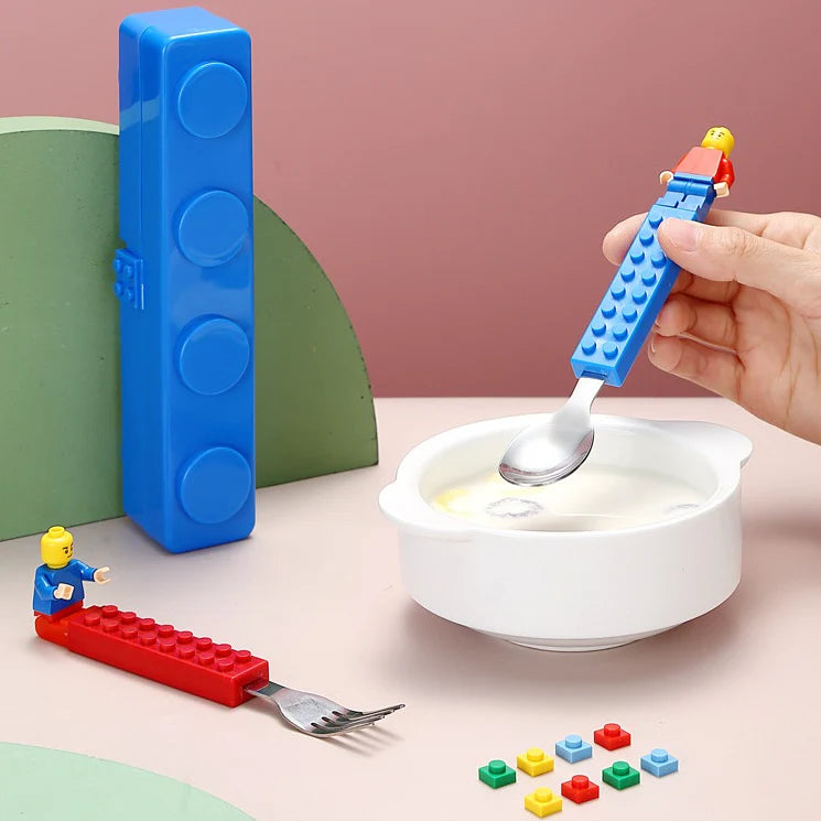 Building Block Spoon & Fork Set