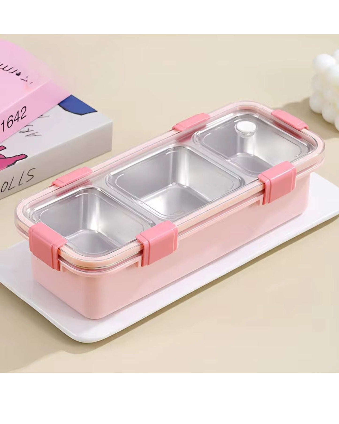 Premium Stainless Steel 3 Part Luch Box