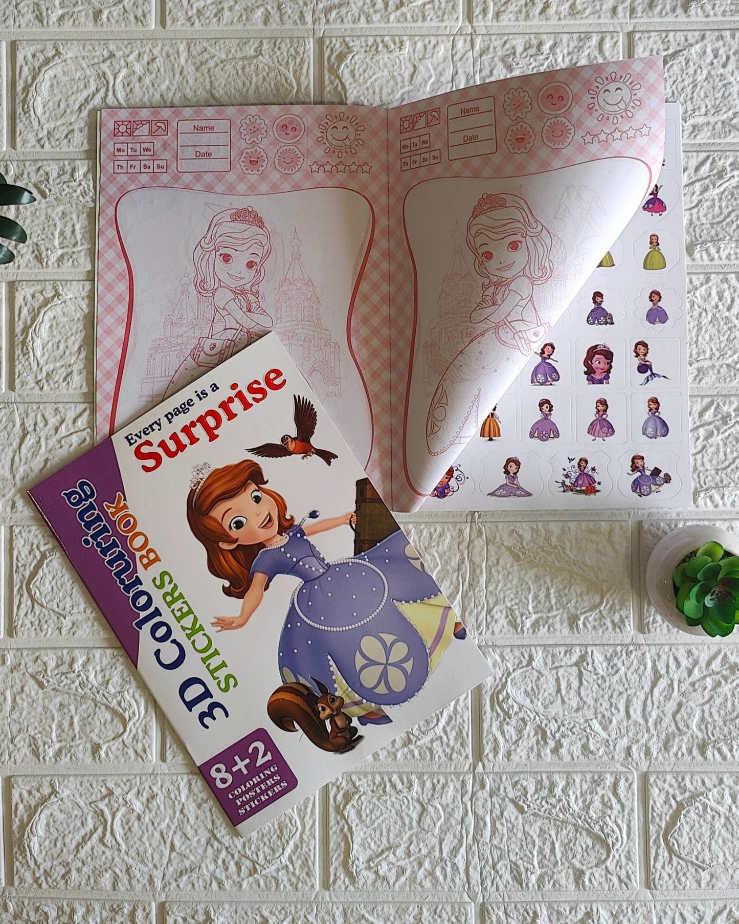 3D Colouring Stickers Book
