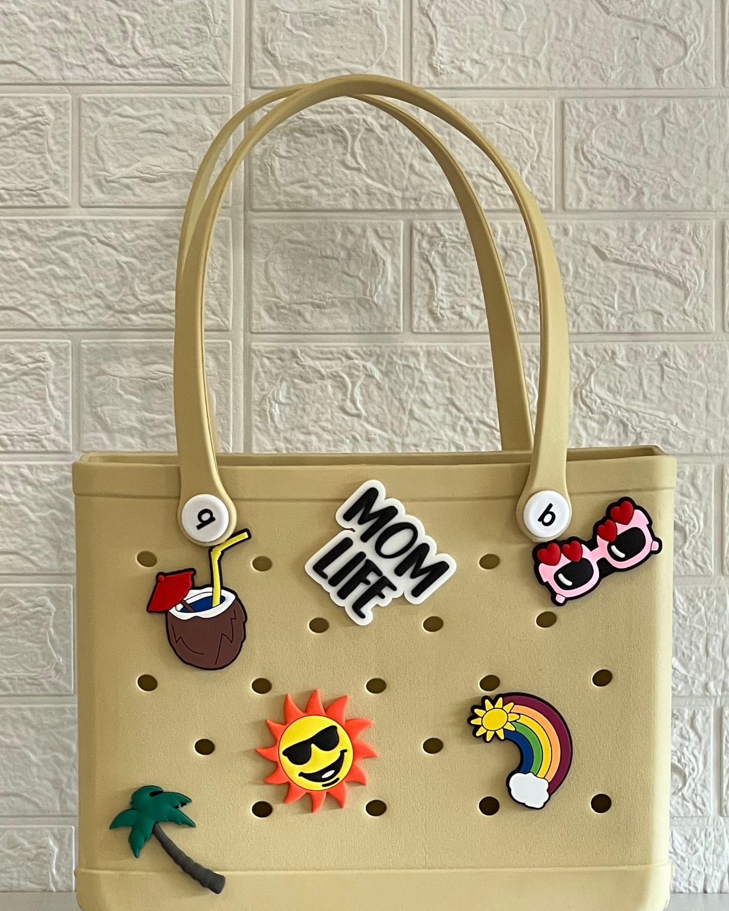 Mom Life - Big Silicone Beach Bag