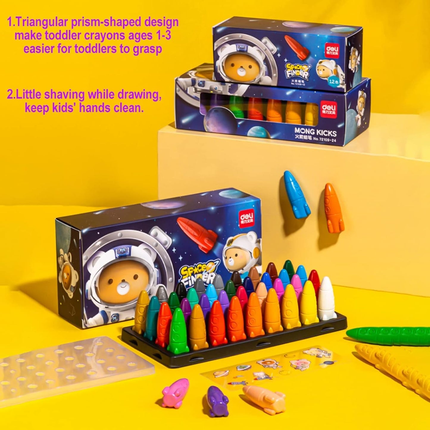 Crayons Space Craft (12 Colour)