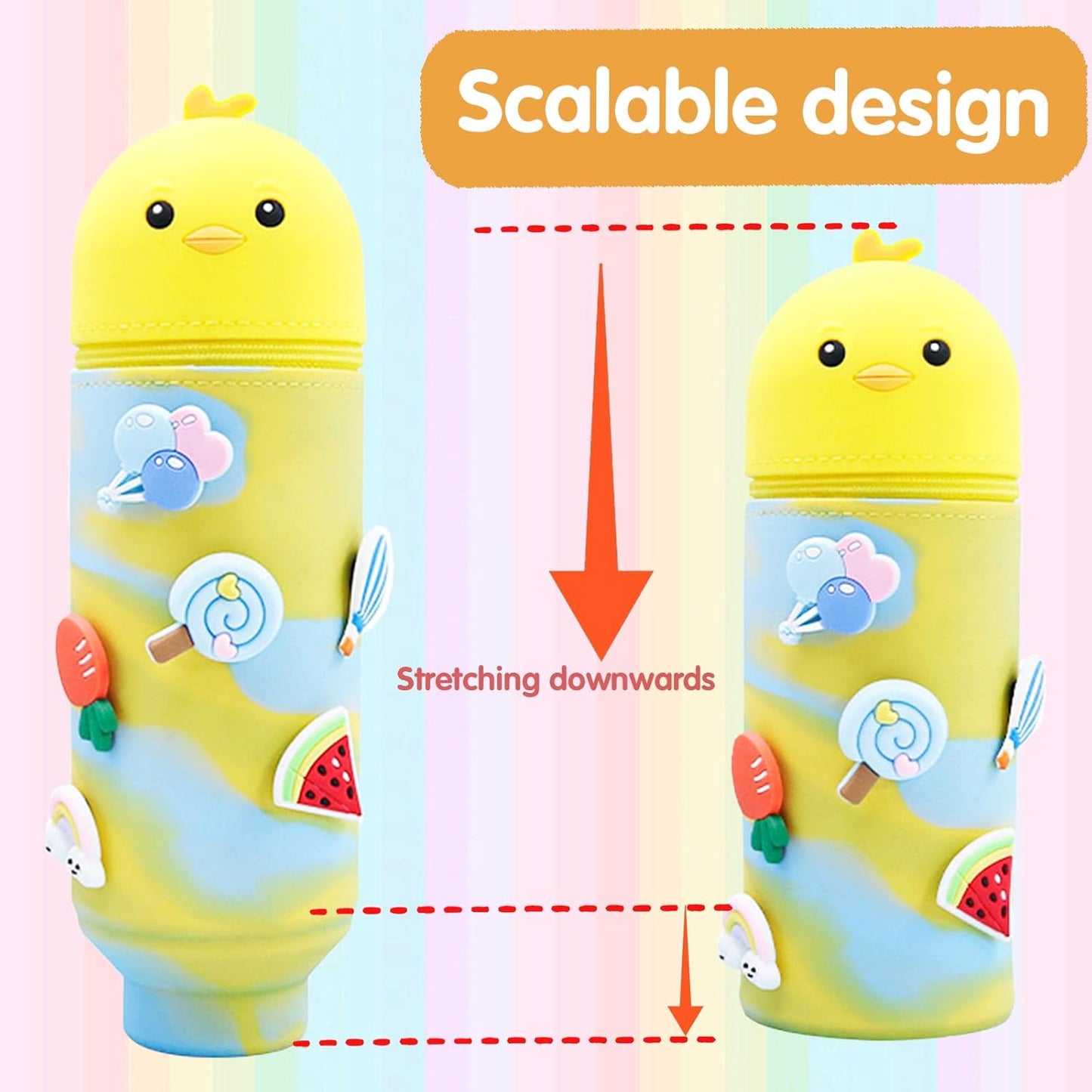 Cute Animal Silicone Pencil Pouch