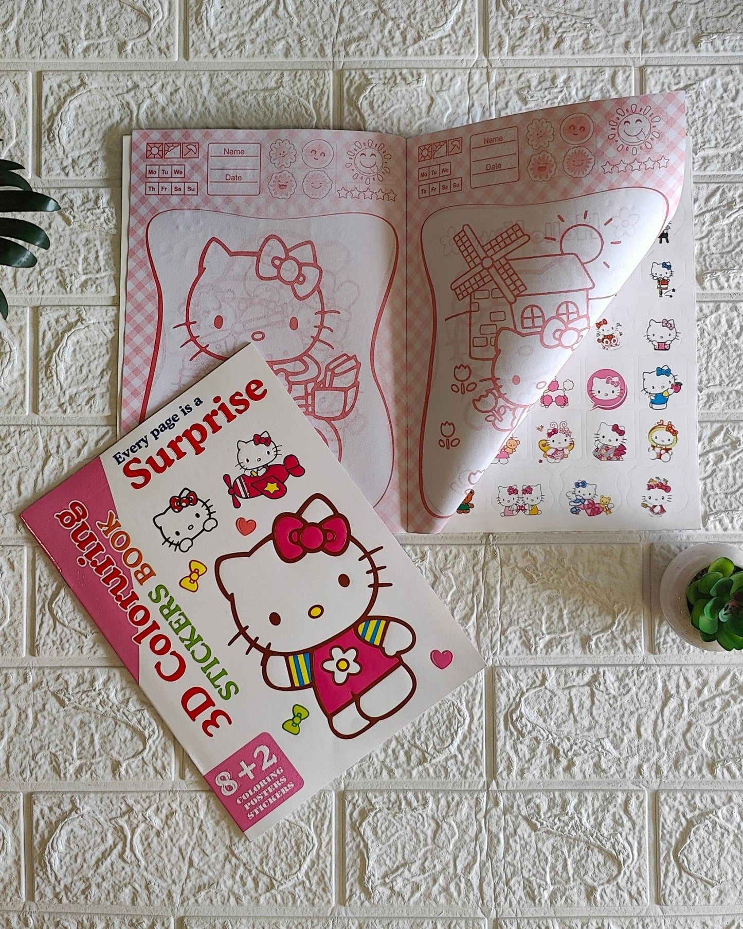 3D Colouring Stickers Book