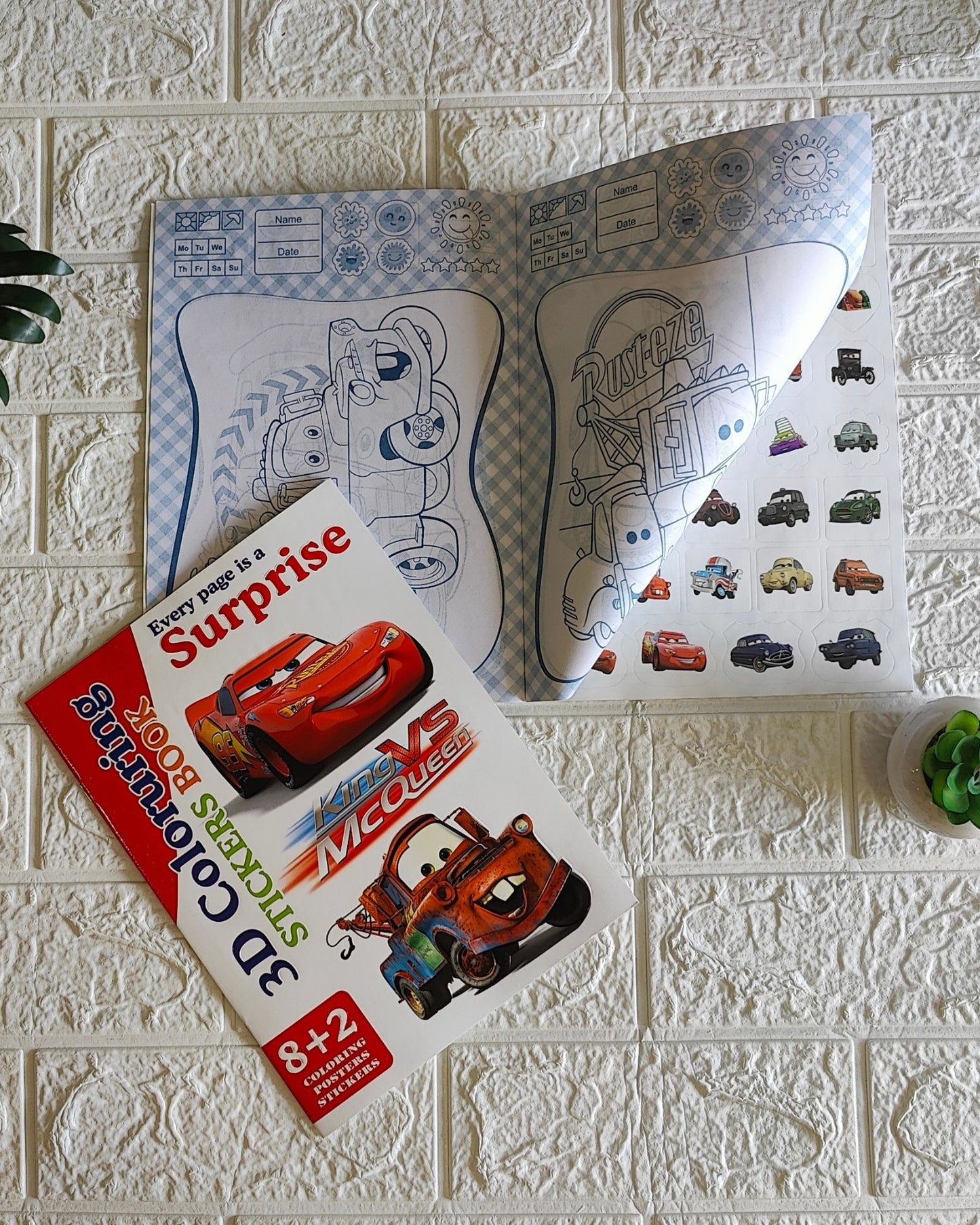 3D Colouring Stickers Book