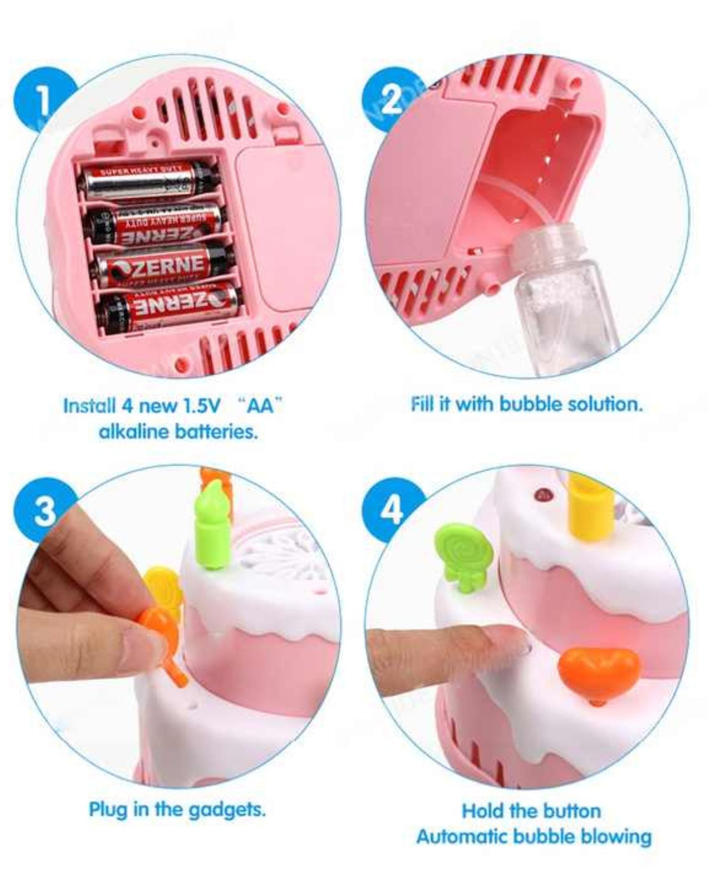 Birthday Cake Bubble Machine