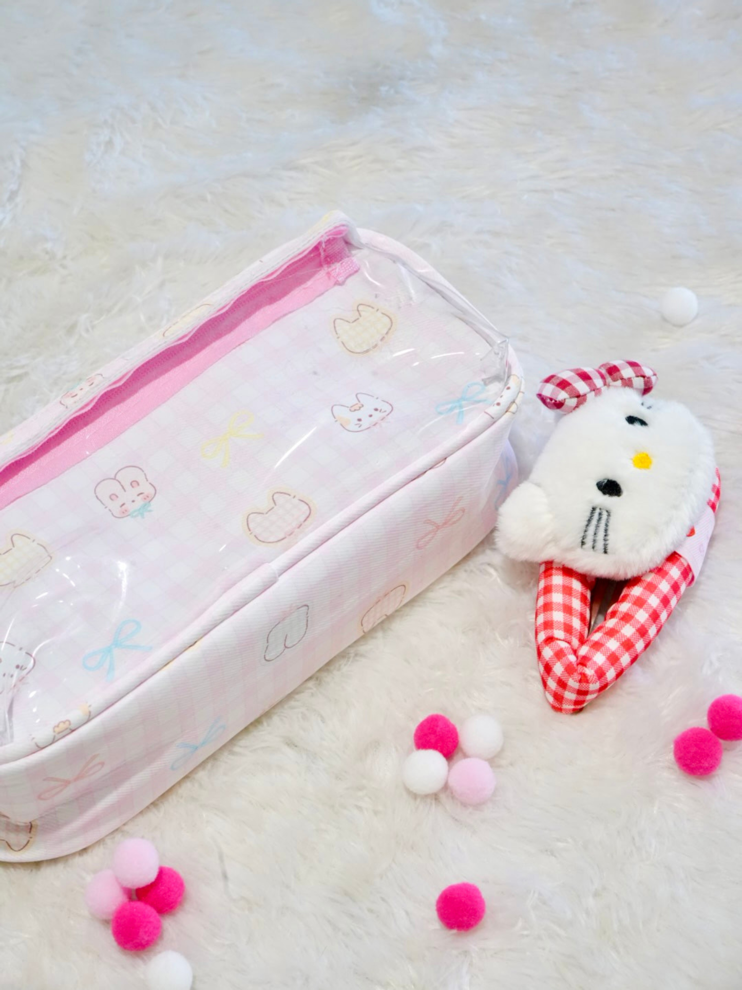 Hello Kitty Pencil Pouch With Hair Clip