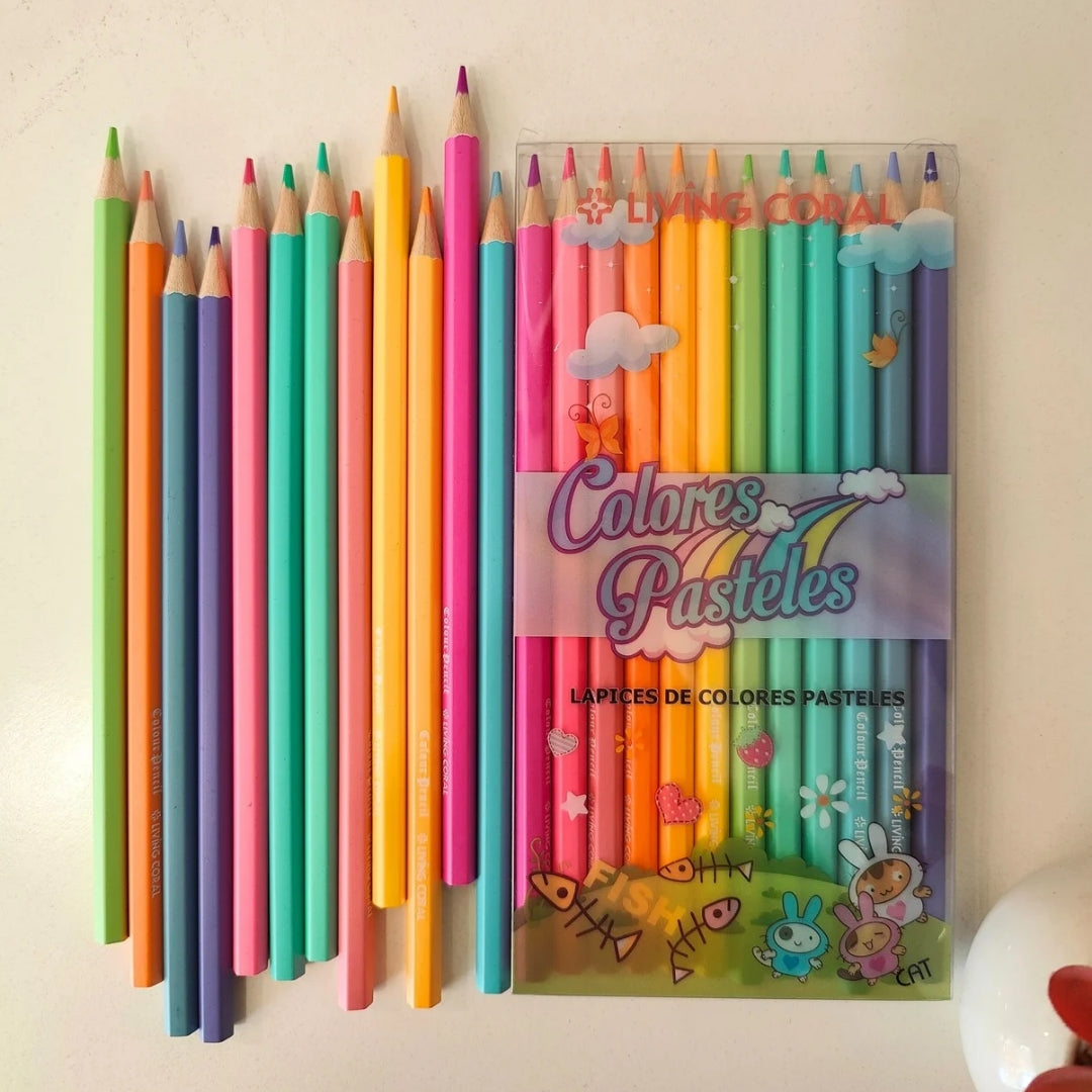 12 Pastel Colour Pencils