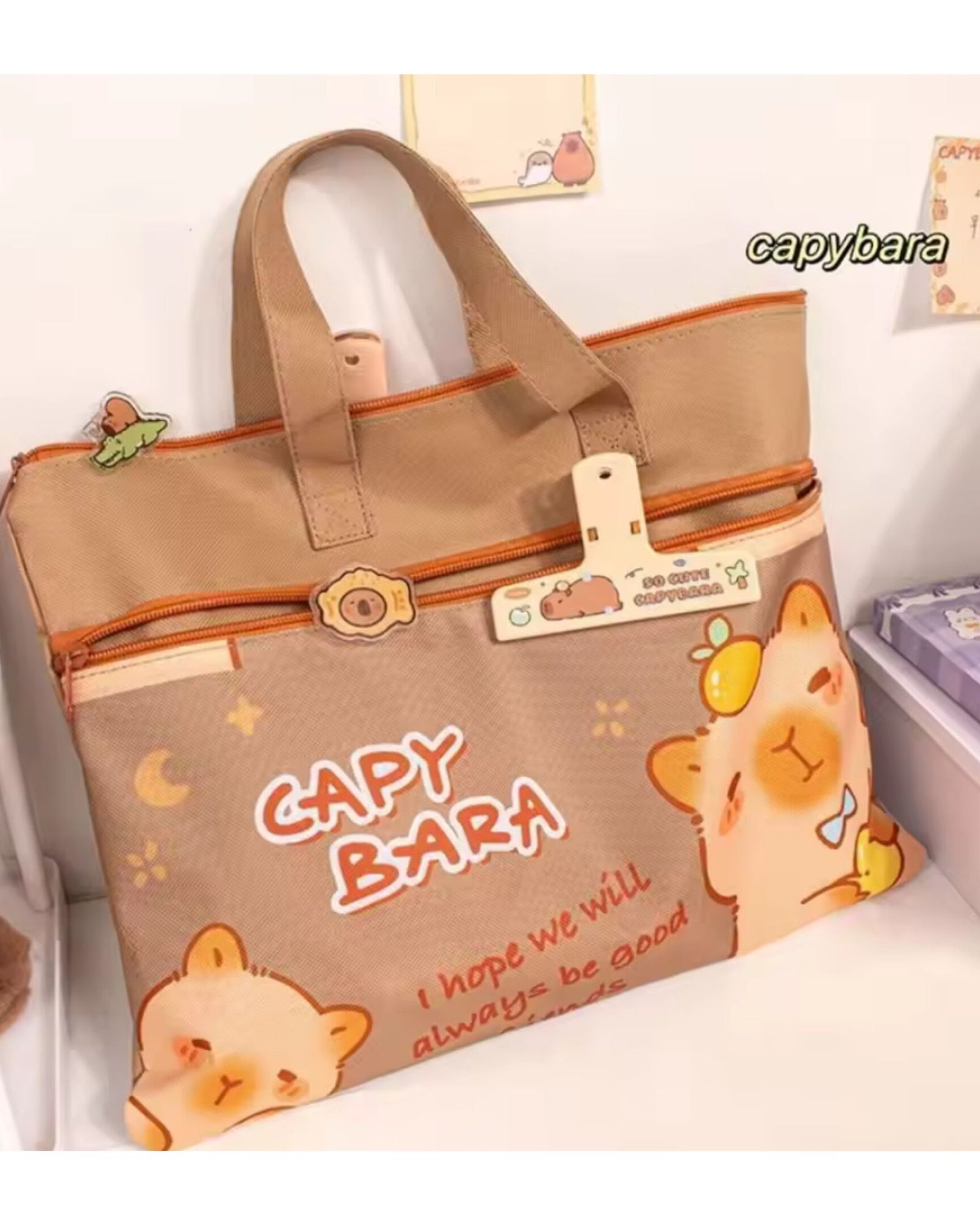 Cartoonistic Carry Bag With Zip Lock