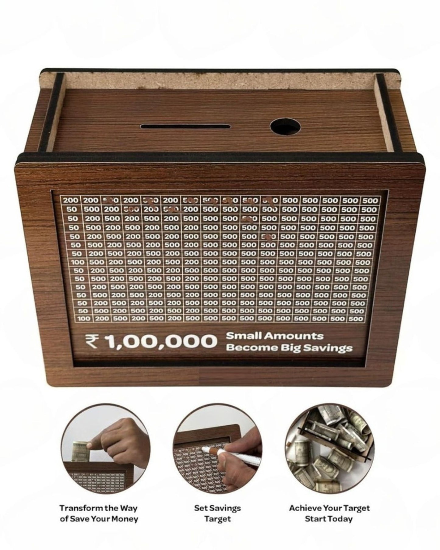 Wooden Money Saver Box - Large Size