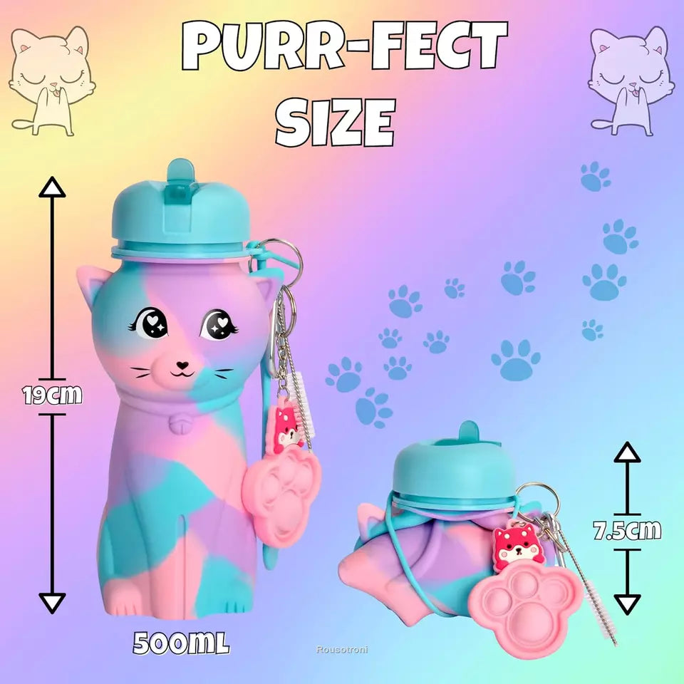 Silicone Cat Water Bottle