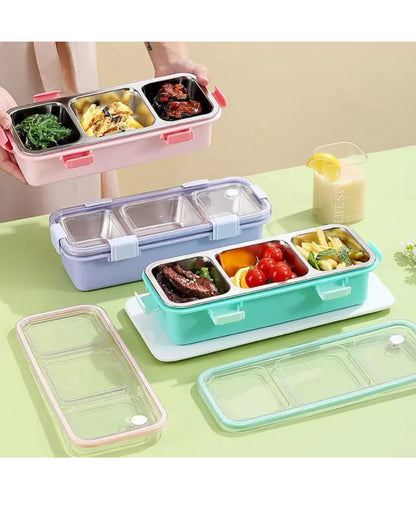Premium Stainless Steel 3 Part Luch Box