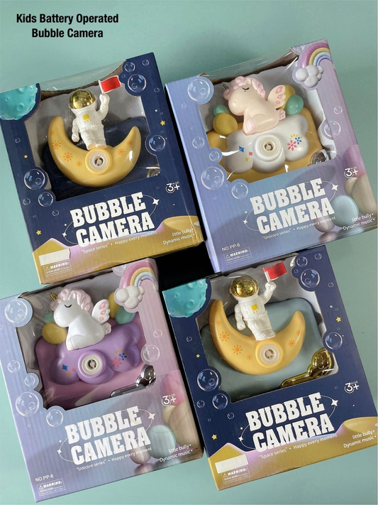 Interactive Bubble Camera Toy For Kids With Light And Music
