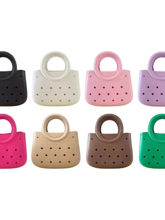 Round Handle Crocs Beach Bag