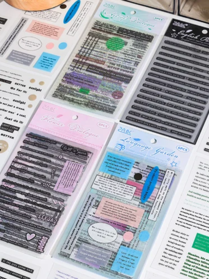 Language Garden Stickers (6 Sheets)