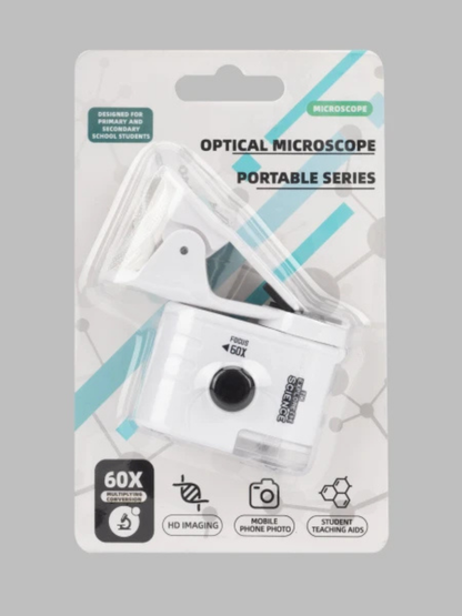 60X Mini LED Handheld Microscope Magnifying Glass