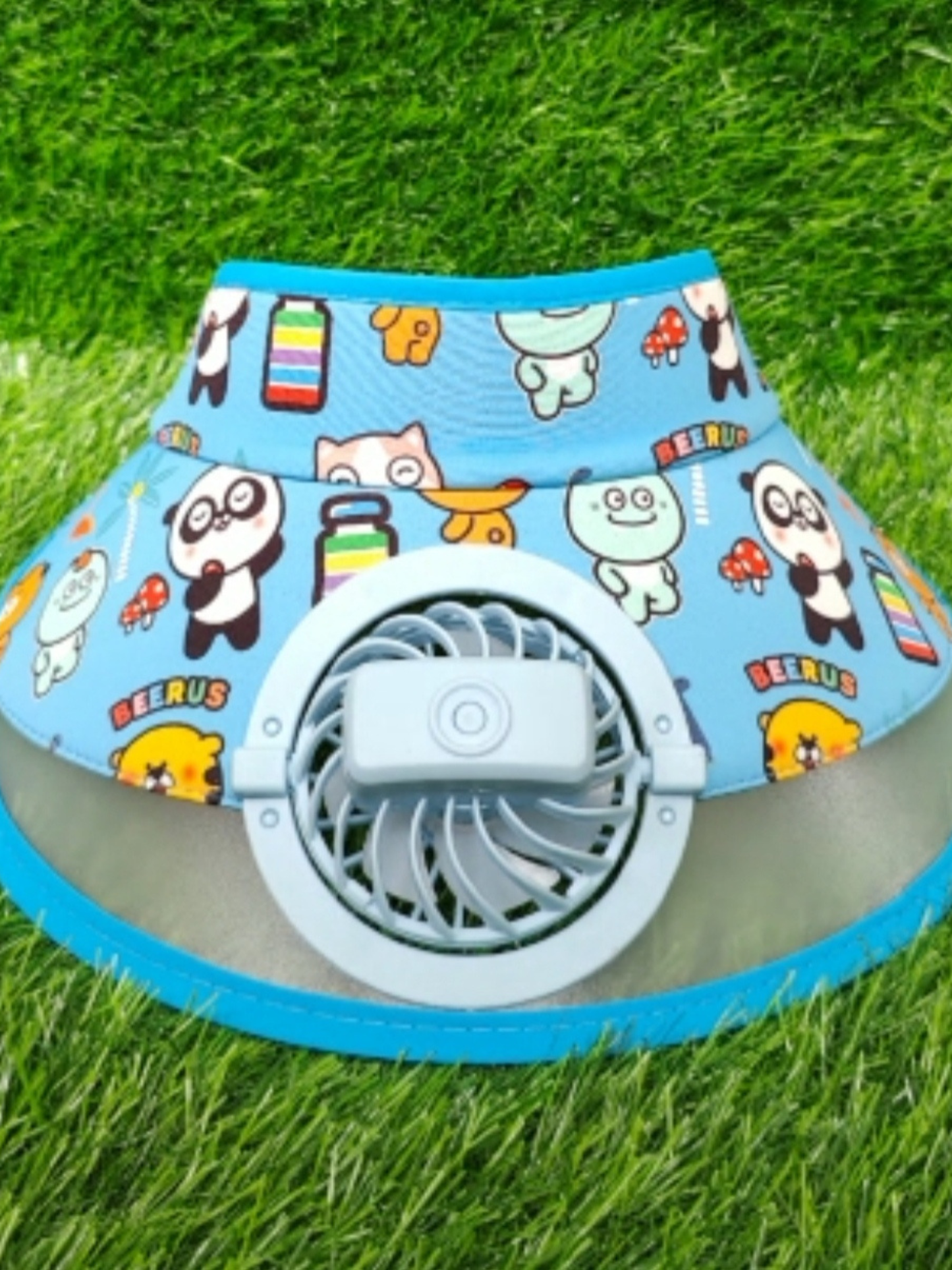 Printed Hat With Fan
