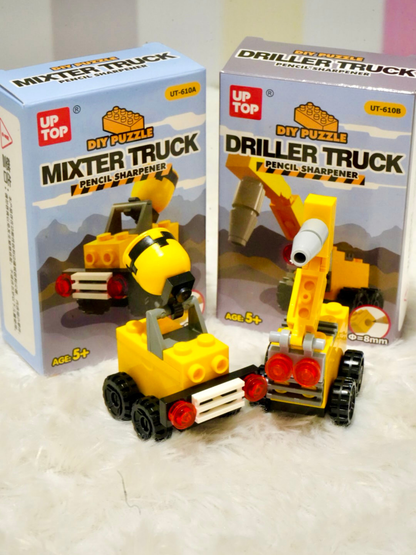 DIY Puzzle Construction Vehicle Pencil Sharpener