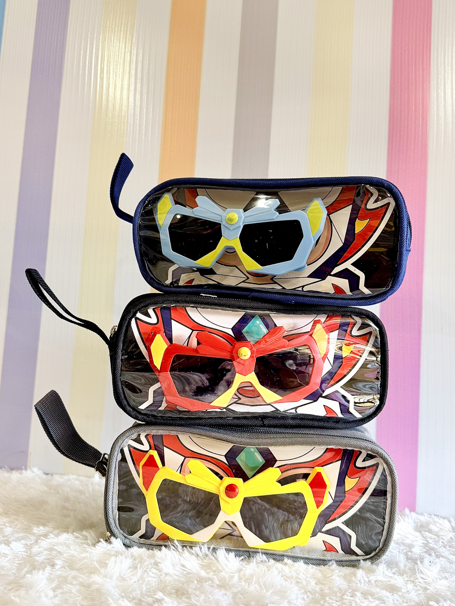 Anime Theme Pencil Pouch With Goggles